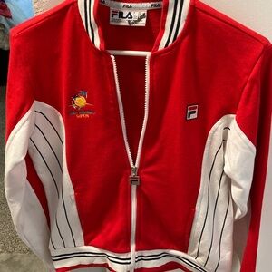 Fila Womens  Settanta  Red and White Jacket size medium